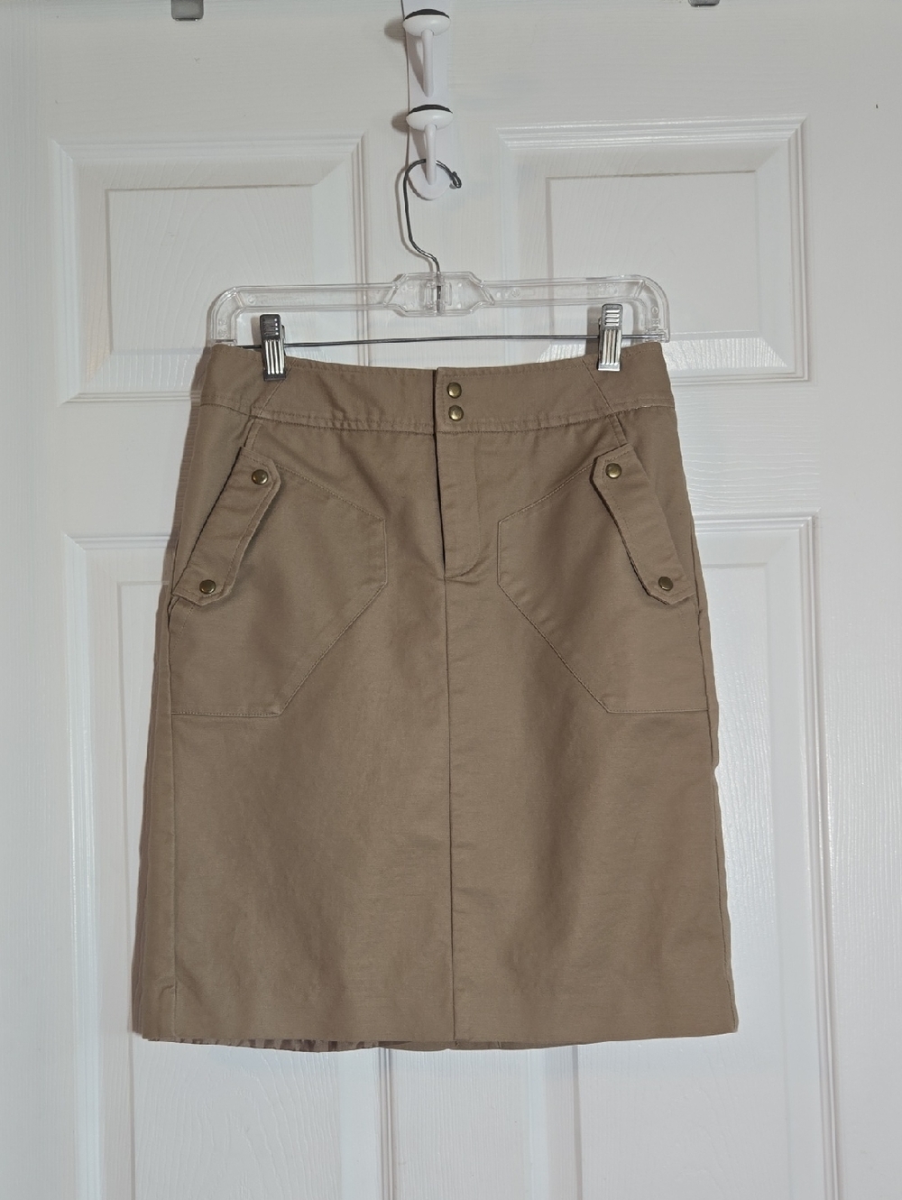 Worthington Khaki Tan Utility Mini Skirt Size 4